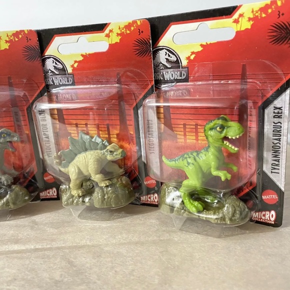 Jurassic World Mattel Micro Dinosaur Collection ..5 Figure Set - Picture 3 of 11